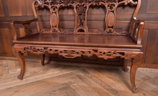 Stunning 19th Century Hardwood Carved Chinese Bench SAI2214 - Image 11