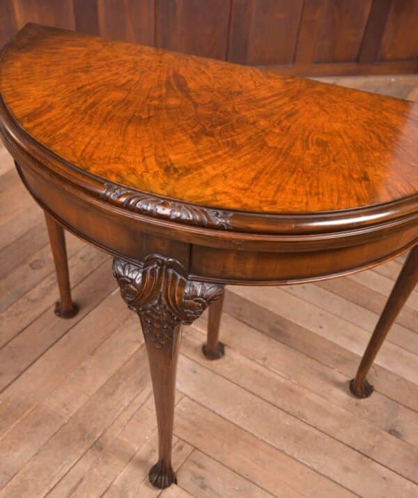 Edwardian Walnut Fold Over Card Table SAI2216 Antique Furniture 15