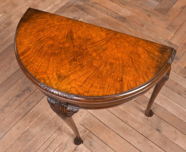 Edwardian Walnut Fold Over Card Table SAI2216 - Image 8
