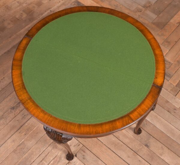 Edwardian Walnut Fold Over Card Table SAI2216 - Image 9