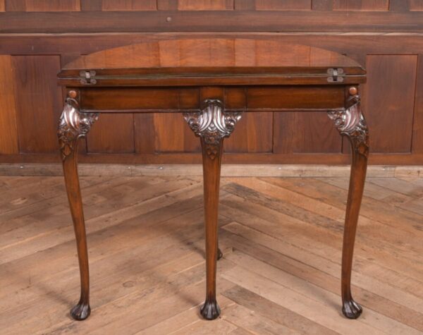 Edwardian Walnut Fold Over Card Table SAI2216 - Image 2