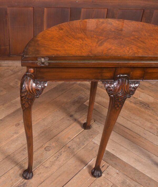 Edwardian Walnut Fold Over Card Table SAI2216 - Image 4