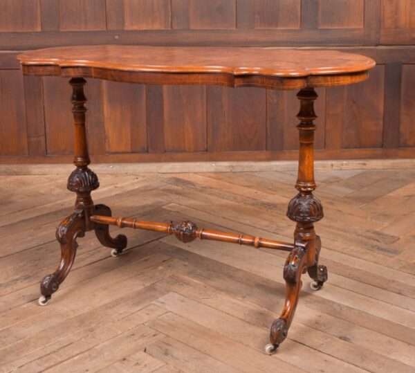 Victorian Burr Walnut Inlaid Table SAI2220 Antique Furniture 3