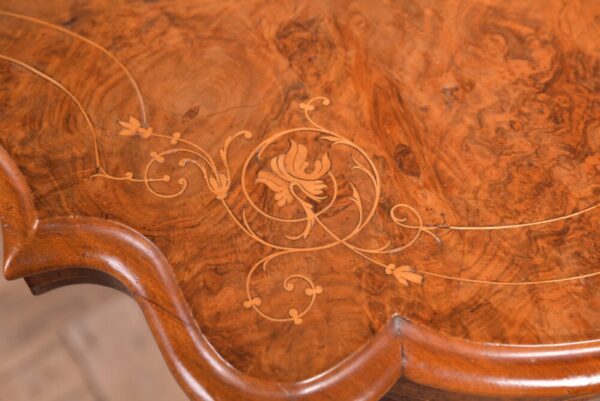 Victorian Burr Walnut Inlaid Table SAI2220 Antique Furniture 7
