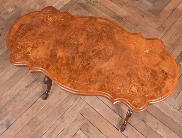 Victorian Burr Walnut Inlaid Table SAI2220 - Image 6