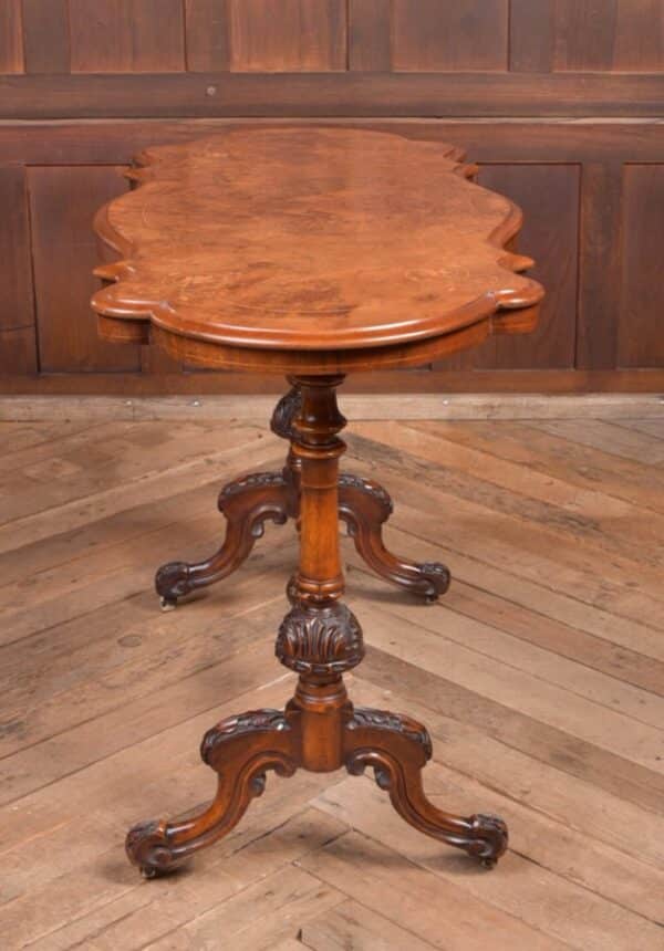 Victorian Burr Walnut Inlaid Table SAI2220 Antique Furniture 9