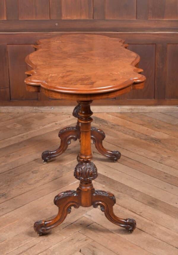 Victorian Burr Walnut Inlaid Table SAI2220 - Image 7
