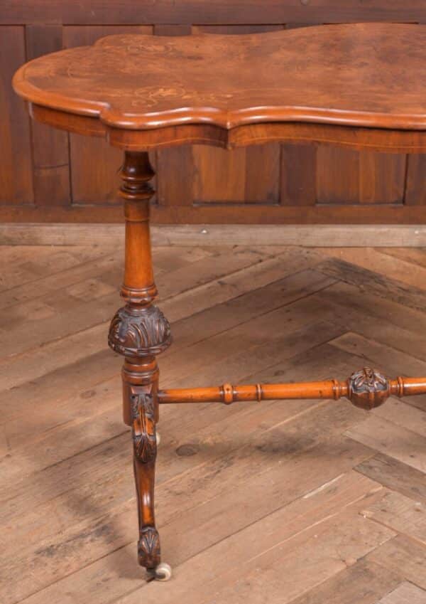 Victorian Burr Walnut Inlaid Table SAI2220 - Image 9