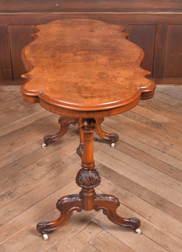 Victorian Burr Walnut Inlaid Table SAI2220 Antique Furniture 13