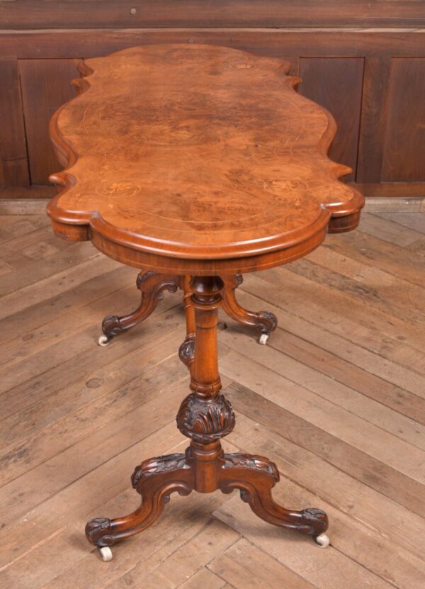 Victorian Burr Walnut Inlaid Table SAI2220 - Image 11