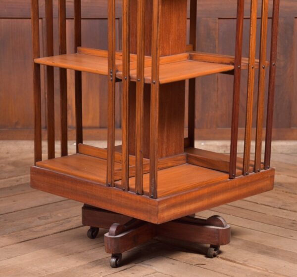 Edwardian Mahogany Inlaid Revolving Bookcase SAI2221 Antique Furniture 8