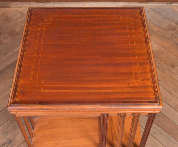 Edwardian Mahogany Inlaid Revolving Bookcase SAI2221 Antique Furniture 11