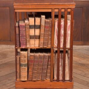 Edwardian Mahogany Inlaid Revolving Bookcase SAI2221 Antique Furniture