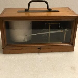 Barograph mahogany cased top French maker Scientific Antiques