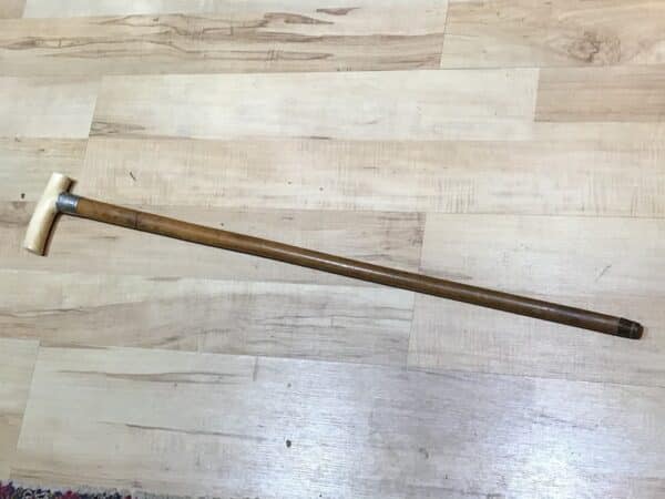 Gentleman’s walking stick sword stick with silver collar - Image 2