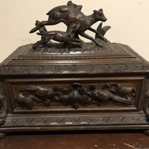 Jewels box Black Forest stunning carved Antique Boxes