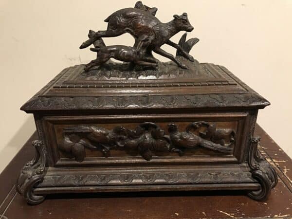 Jewels box Black Forest stunning carved Antique Boxes 3