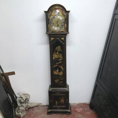 SOLD Grandmothers clock, chinoiserie paintings stunning work Antique Clocks 3
