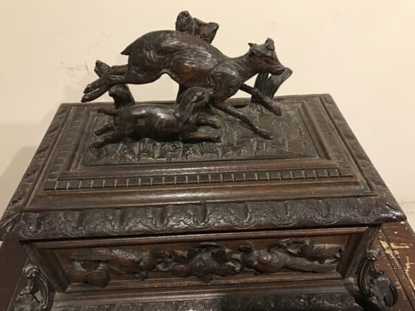 Jewels box Black Forest stunning carved Antique Boxes 4