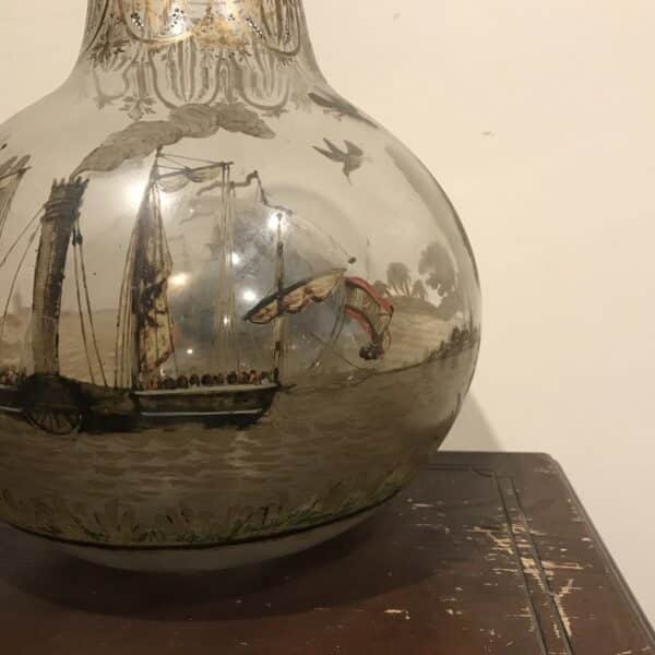 Unique Victorian glass painted imaginary - Image 2