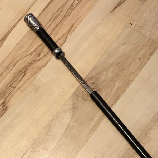Gentleman’s walking stick sword stick with silver mounts - Image 4