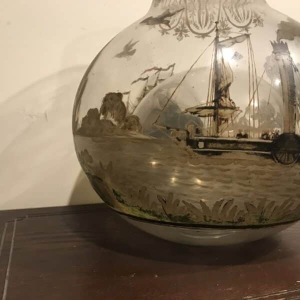 Unique Victorian glass painted imaginary - Image 3