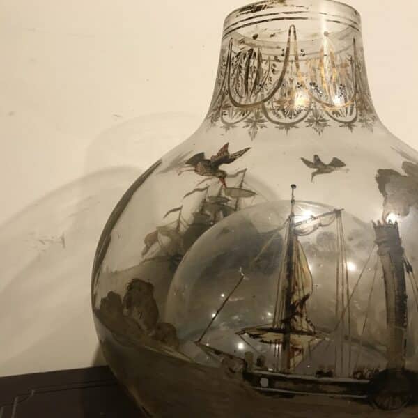 Unique Victorian glass painted imaginary - Image 4