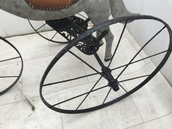 Victorian child’s self propelled tricycle horse - Image 4