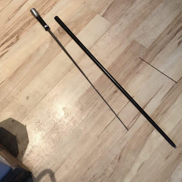 Gentleman’s walking stick sword stick with silver mounts