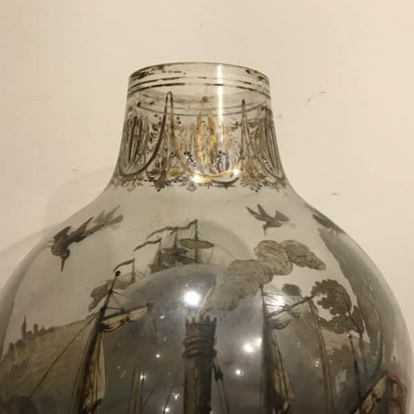Unique Victorian glass painted imaginary - Image 5