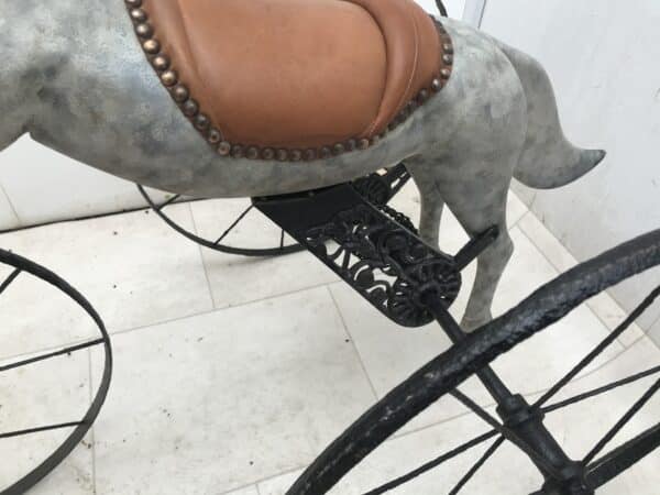Victorian child’s self propelled tricycle horse - Image 5