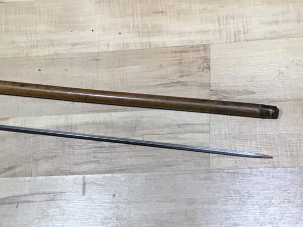 Gentleman’s walking stick sword stick with silver collar - Image 6
