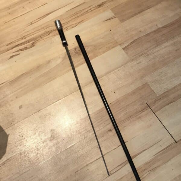 Gentleman’s walking stick sword stick with silver mounts - Image 6