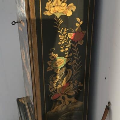 SOLD Grandmothers clock, chinoiserie paintings stunning work Antique Clocks 9