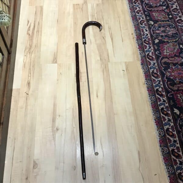 Gentleman’s walking stick sword stick with silver mounts Miscellaneous 3