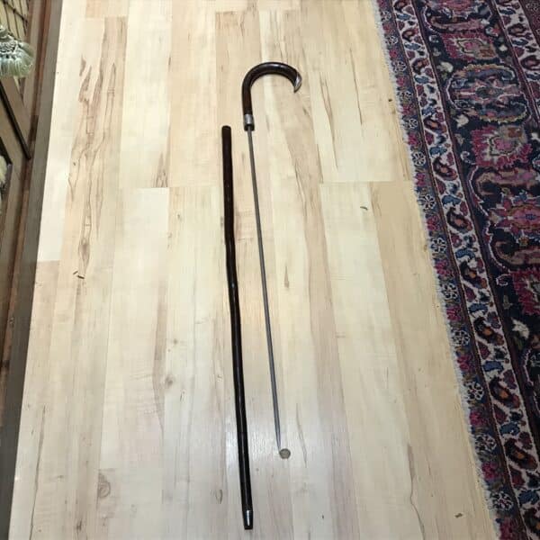 Gentleman’s walking stick sword stick with silver mounts - Image 8