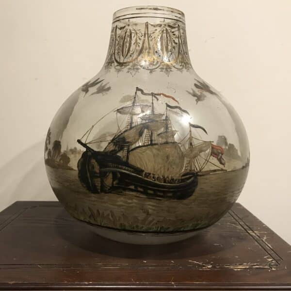 Unique Victorian glass painted imaginary - Image 7
