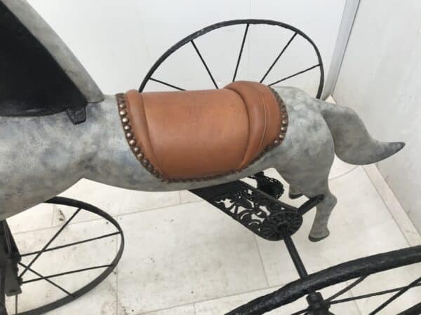 Victorian child’s self propelled tricycle horse - Image 7