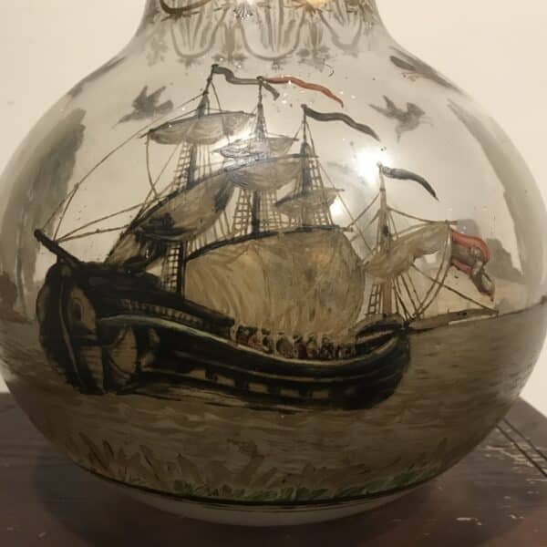 Unique Victorian glass painted imaginary - Image 8