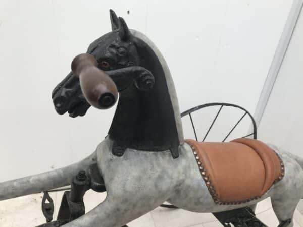 Victorian child’s self propelled tricycle horse - Image 8