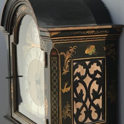 SOLD Grandmothers clock, chinoiserie paintings stunning work Antique Clocks 11