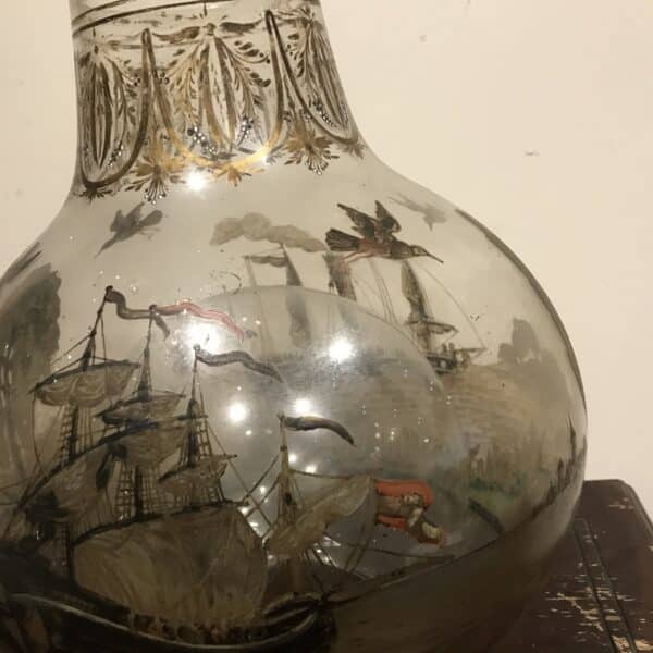 Unique Victorian glass painted imaginary - Image 9