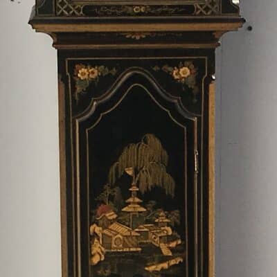 SOLD Grandmothers clock, chinoiserie paintings stunning work Antique Clocks 12
