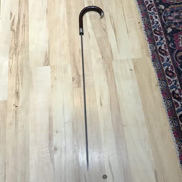 Gentleman’s walking stick sword stick with silver mounts - Image 11