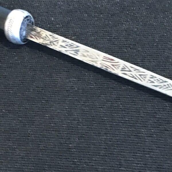 Gentleman’s walking stick sword stick with silver mounts - Image 10