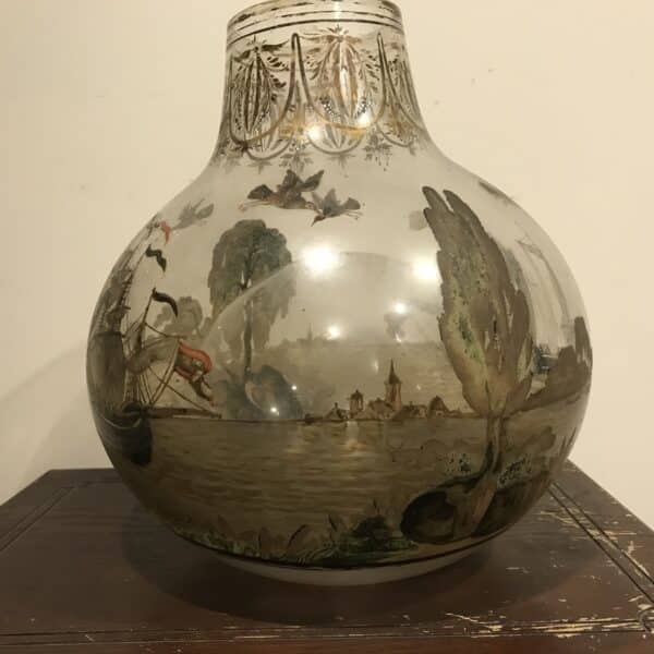 Unique Victorian glass painted imaginary - Image 10