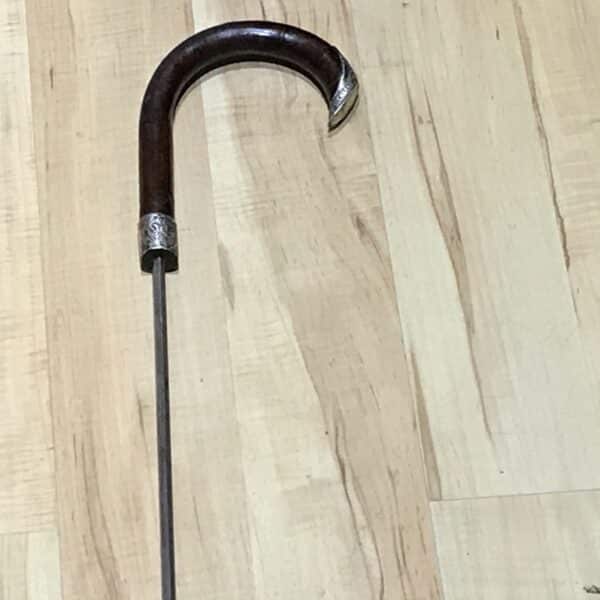 Gentleman’s walking stick sword stick with silver mounts - Image 12