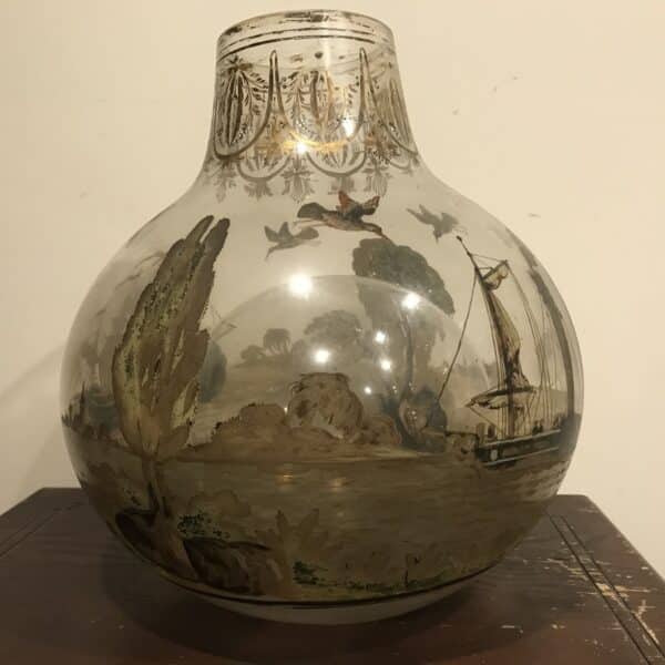 Unique Victorian glass painted imaginary - Image 12