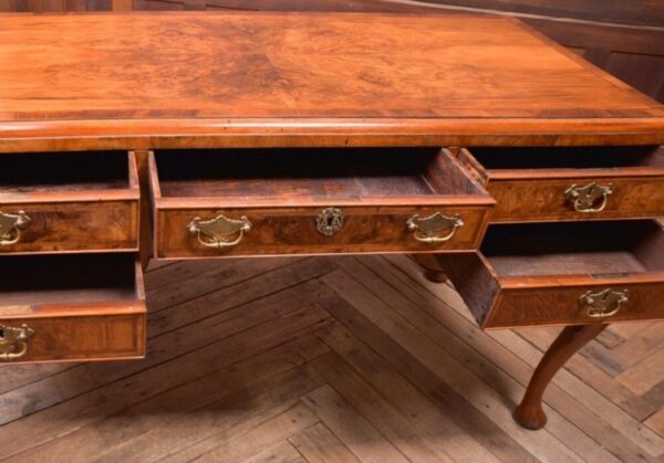 Wonderful Edwardian Figured Walnut Writing Desk SAI2050 - Image 4
