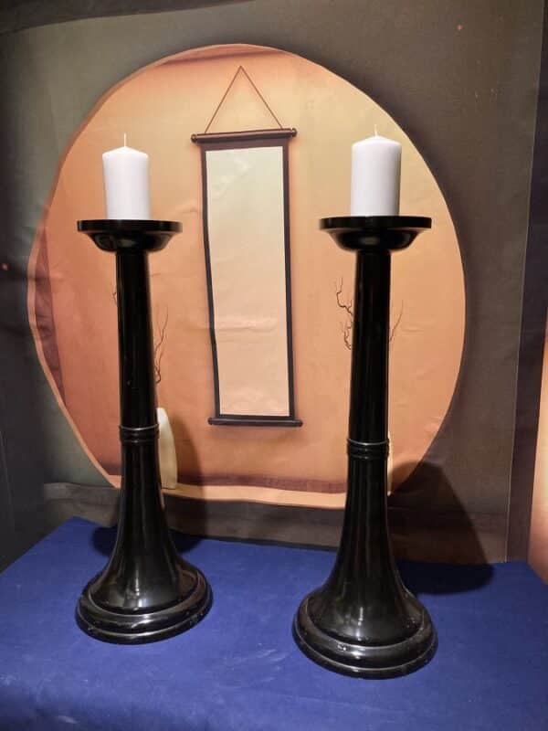 Buddhist temple candle holders.
